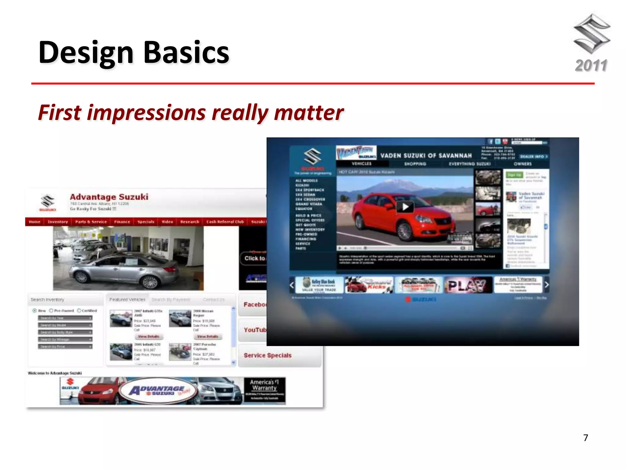 Design Basics                     2011


First impressions really matter




                                   7
 