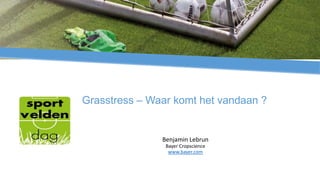 Grasstress – Waar komt het vandaan ?
Benjamin Lebrun
Bayer Cropscience
www.bayer.com
 