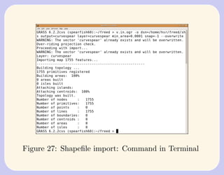 Figure 27: Shapeﬁle import: Command in Terminal