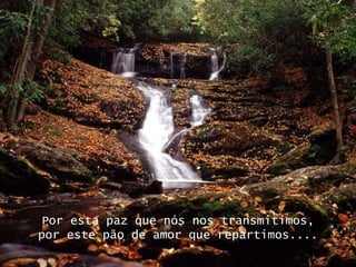 Por esta paz que nós nos transmitimos, por este pão de amor que repartimos.... 