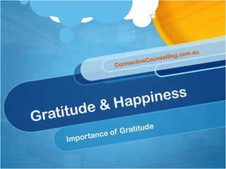 Gratitude and Happiness