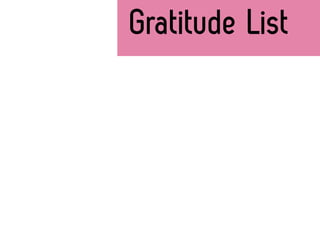 Gratitude list