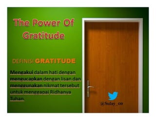 The Power Of Gratitude