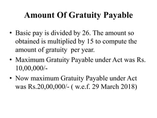 Gratuity act | PPTX