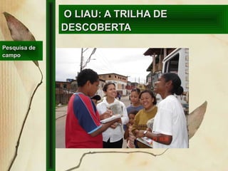 O LIAU: A TRILHA DEO LIAU: A TRILHA DE
DESCOBERTADESCOBERTA
Pesquisa dePesquisa de
campocampo
 
