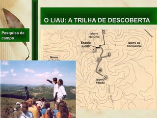 O LIAU: A TRILHA DE DESCOBERTAO LIAU: A TRILHA DE DESCOBERTA
Pesquisa dePesquisa de
campocampo
 