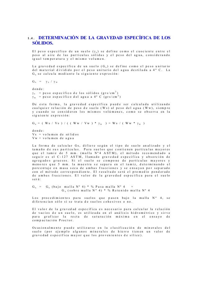 Gravedad Especifica