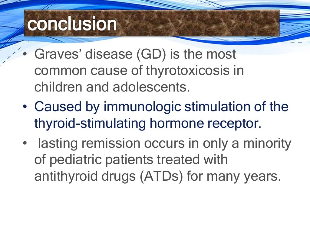 Graves disease in children and adolscent