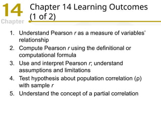 Chapter 14 Correlation and Regression (Introduction to Statistics) | PPTX