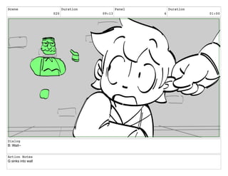 Scene
020
Duration
09:13
Panel
6
Duration
01:00
Dialog
B: Wait--
Action Notes
G sinks into wall
 