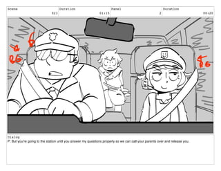 Scene
023
Duration
01:15
Panel
2
Duration
00:20
Dialog
P: But you’re going to the station until you answer my questions properly so we can call your parents over and release you.
 
