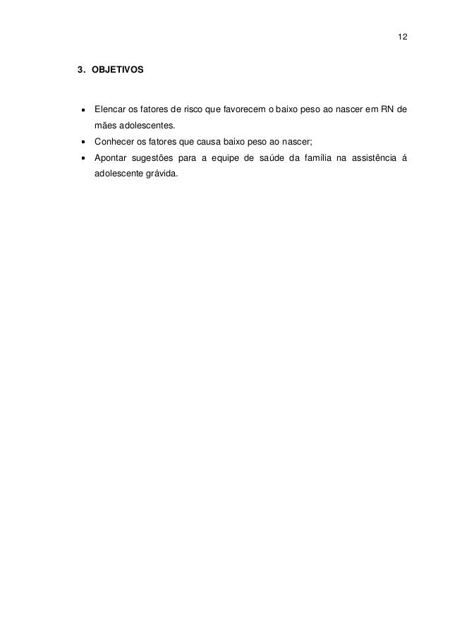 Gravidez na adolescencia artigo cientifico
