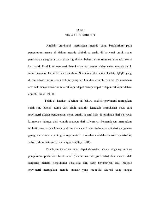 Laporan Praktikum Analisis Gravimetri