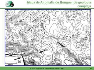 50© 2014 Dirección de Desarrollo de Talento - IMP
Mapa de Anomalía de Bouguer de geología
compleja
 
