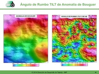 69© 2014 Dirección de Desarrollo de Talento - IMP
Ángulo de Rumbo TILT de Anomalía de Bouguer
 