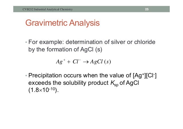 Gravimetric analysis of a chloride salt lab report answers