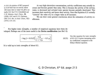 G. D Christian, 6th Ed. page 213
 