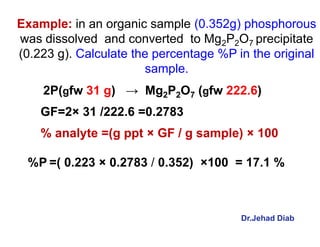 Gravimetric methods of analysis [compatibility mode] | PDF
