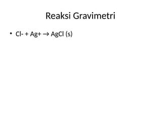 Comprehensive Overview of Gravimetric and Volumetric Quantitative ...