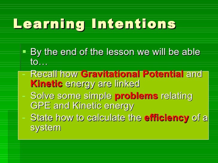 Gpe And Kinetic Energy