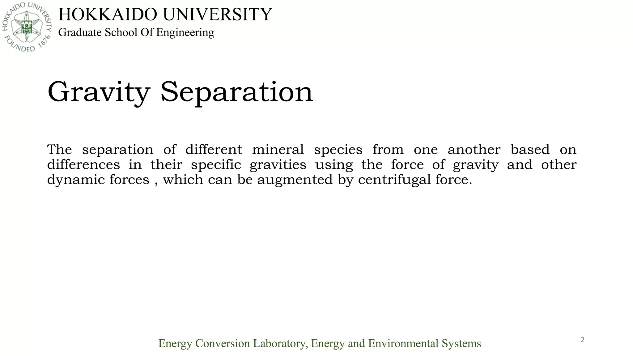Gravity concentration | PPTX