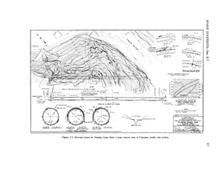 ’
Figure 5-3. Diversion tunnel for Flaming Gorge Dam, a large concrete dam in Utah-plan, profile, and sections.
 
