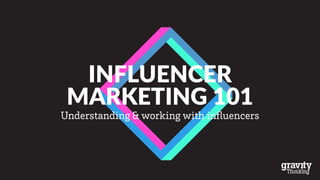 INFLUENCER
MARKETING 101
Understanding & working with influencers
 