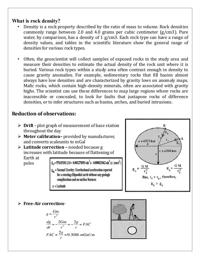 Gravity & magnetic methods in geology