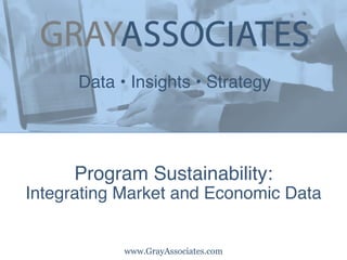 Data • Insights • Strategy
www.GrayAssociates.comwww.GrayAssociates.com
Data • Insights • Strategy
Program Sustainability:
Integrating Market and Economic Data
 