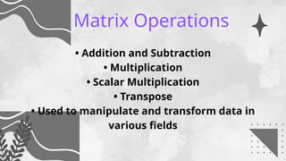 Matrix Operation Device Comprehensive Overview of Matrices: Definitions, Operations, and ...