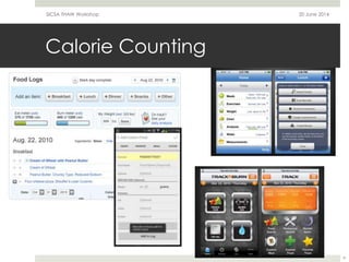 Calorie Counting
20 June 2014SICSA THAW Workshop
9
 