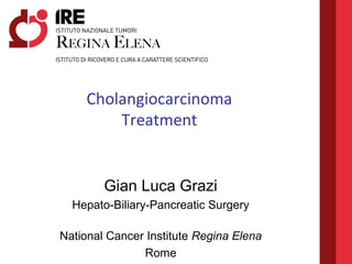 Gian Luca Grazi
Hepato-Biliary-Pancreatic Surgery
National Cancer Institute Regina Elena
Rome
Cholangiocarcinoma
Treatment
 