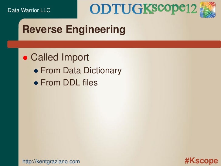 Reverse Engineering An Existing Database Using Oracle Sql