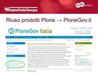 Riuso prodotti Plone → PloneGov.it
 