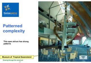 Patterned complexity Museum of  Tropical Queensland This open atrium has strong patterns 