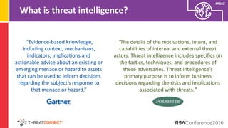 Bridging the Gap Between Threat Intelligence and Risk Management | PDF