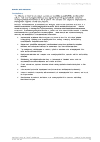 GRC access control access risk management guide | PDF