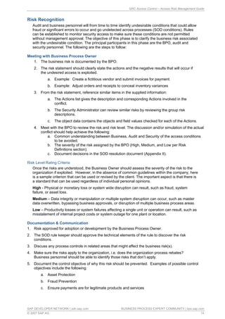 GRC access control access risk management guide | PDF