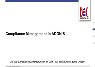 IKS, Risikomanagement und Compliance mit ADONIS