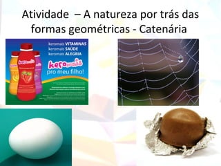 Atividade – A natureza por trás das
 formas geométricas - Catenária
 
