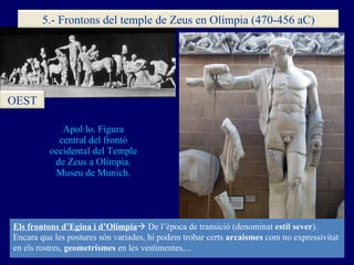 Apol·lo. Figura central del frontó occidental del Temple de Zeus a Olímpia. Museu de Munich. Els frontons d’Egina i d’Olím...