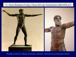 Posidó (o Zeus?). Museu d’Atenes. Bronze. Període sever transició clàssic. . 7.- Zeus llençant el raig o Zeus del cap Arte...