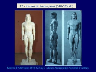 Kouros  d’Anavyssos  ( 540-525 aC ),  Museu  Arqueològic  Nacional d’Atenes. 12.- Kouros de Annavyssos (540-525 aC) 