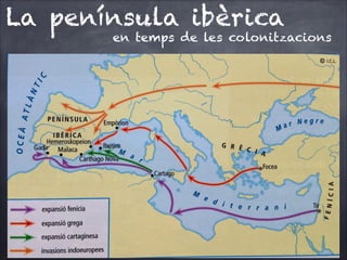 La península ibèrica

en temps de les colonitzacions

 