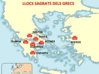LLOCS SAGRATS DELS GRECS

  

 
EFESOS
ESPARTA
KORINTOS
OLIMPIA ATENES
DELFOS
TEBES
 