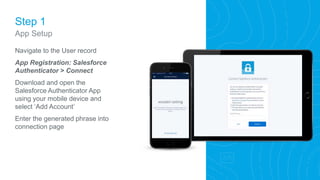 salesforce authenticator app connection page