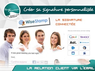 Créer sa signature personnalisée
LA SIGNATURE
CONNECTÉE
 