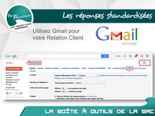 Les réponses standardisées
Utilisez Gmail pour
votre Relation Client
 