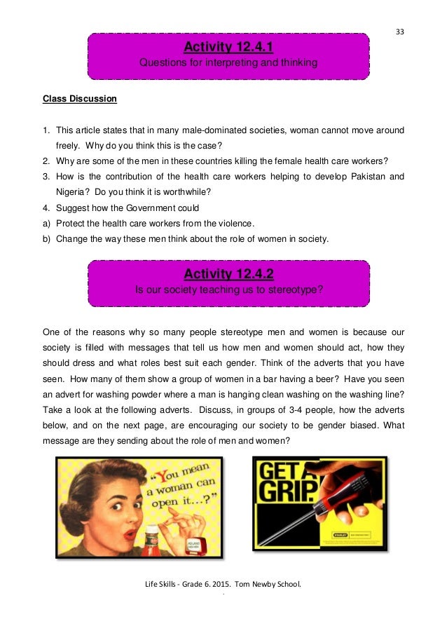 Life skills case study grade 6 picture