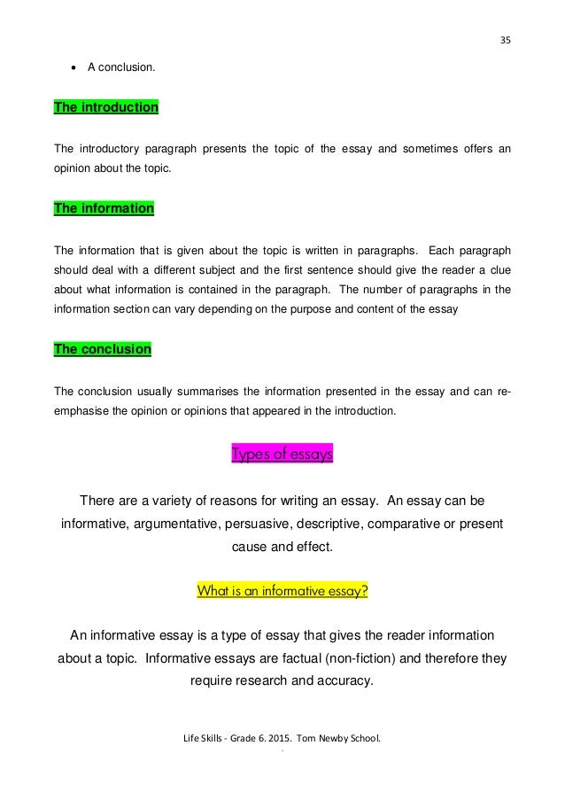 essay on life skills